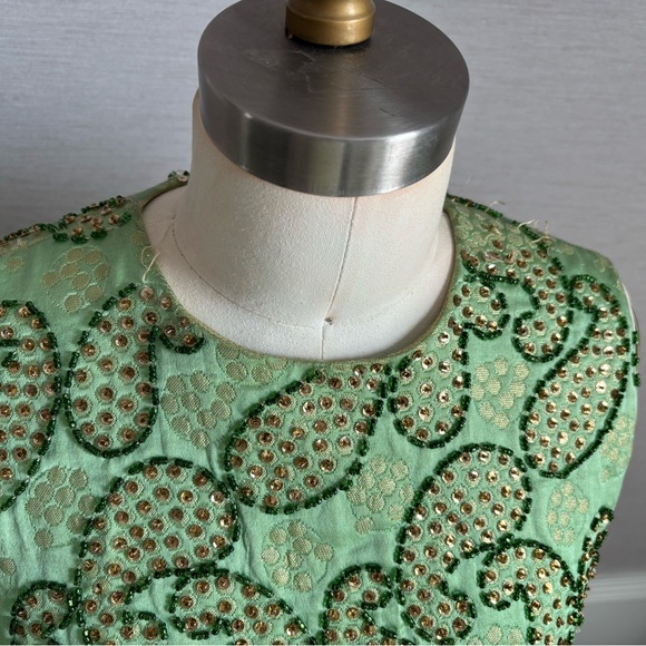 Green Patterned Midi Dress - Picture 5 of 11